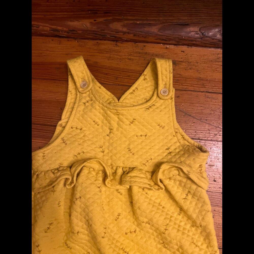 Catherine Malandrino yellow soft Cotton waffle romper 3t